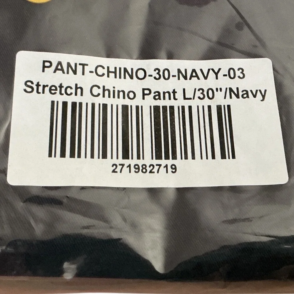 Bearbottom Clothing Mens Stretch Chino‎ Pants Large 30 Navy Casual New With Tags